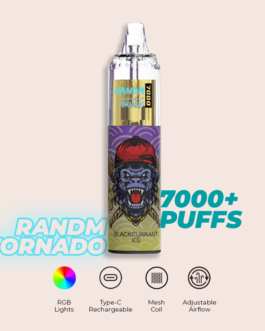R and M Tornado 7000 Puffs Blackcurrant Ice