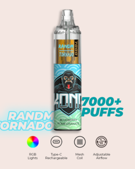 R and M Tornado 7000 Puffs Blueberry Pomegranate