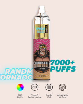 R and M Tornado 7000 Puffs Cherry