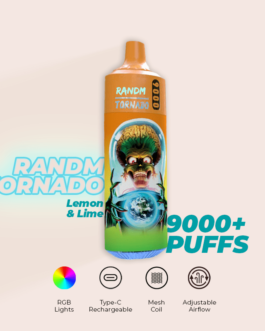 R and M Tornado 9000 Puffs Lemon and Lime