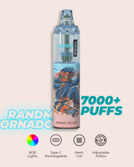 R and M Tornado 7000 Puffs Mango On Ice