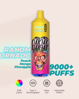 R and M Tornado 9000 Puffs Peachy Mango Pineapple