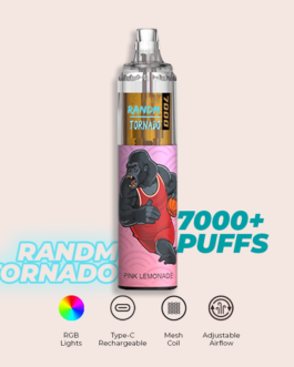 R and M Tornado 7000 Puffs Pink Lemonade