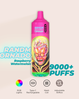 R and M Tornado 9000 Puffs Raspberry Watermelon