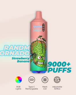 R and M Tornado 9000 Puffs Strawberry Banana