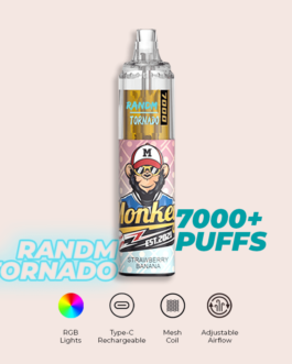 R and M Tornado 7000 Puffs Strawberry Banana