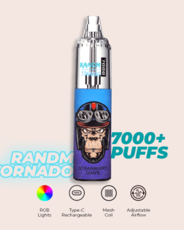 R and M Tornado 7000 Puffs Strawberry Grape