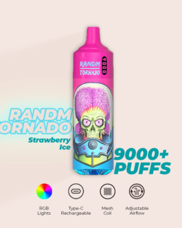 R and M Tornado 9000 Puffs Strawberry Ice