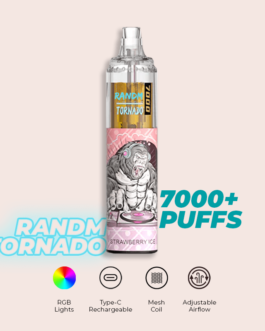 R and M Tornado 7000 Puffs Strawberry Ice