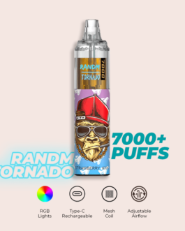 R and M Tornado 7000 Puffs Strawberry Kiwi