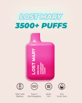 Lost Mary 3500 Puffs Strawberry Raspberry Cherry