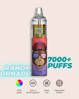 R and M Tornado 7000 Puffs Vimto